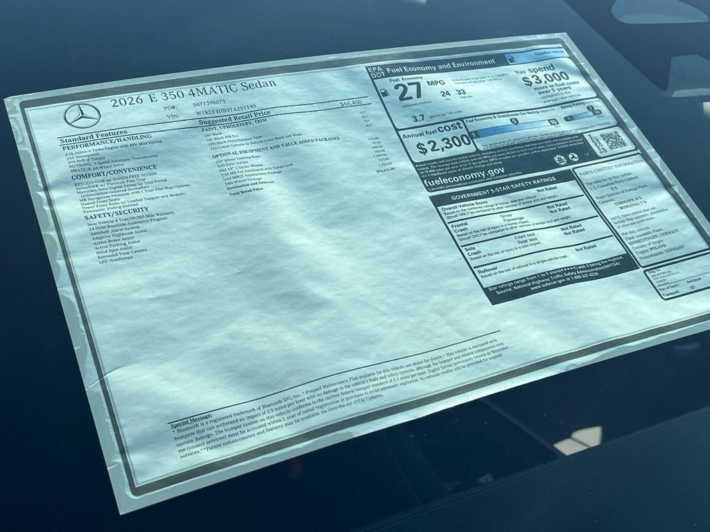 New 2026 Mercedes-Benz E 350 4MATIC Sedan image 32