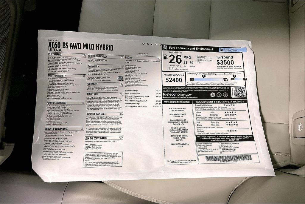 New 2026 Volvo XC60 B5 Ultra w/ Protection Package Premier AWD/4WD image 13
