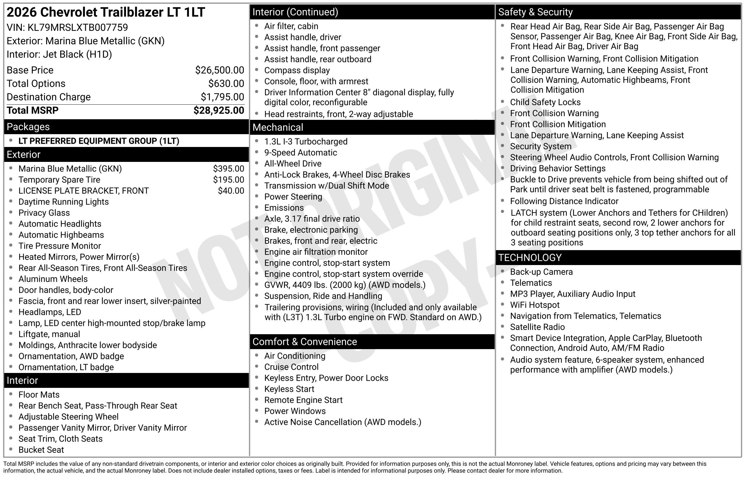 Used 2026 Chevrolet TrailBlazer LT AWD/4WD image 2