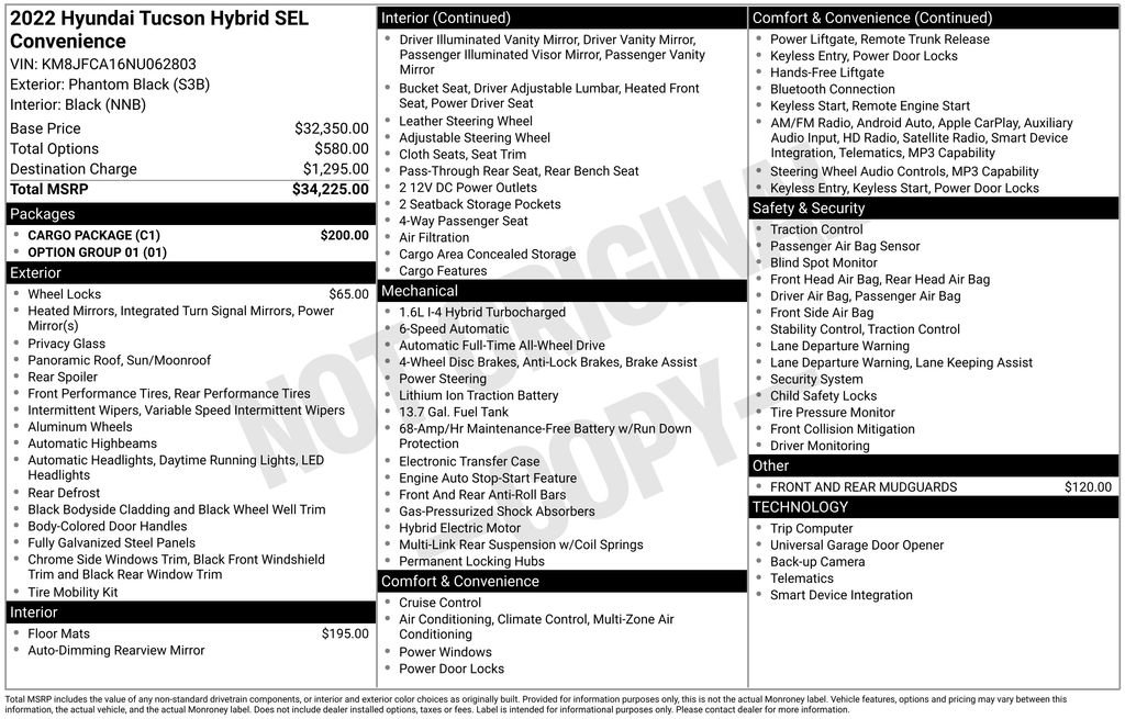 Used 2022 Hyundai Tucson SEL w/ Cargo Package AWD/4WD image 5
