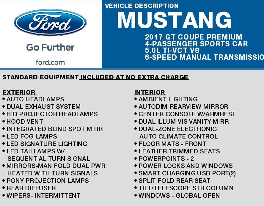 Used 2017 Ford Mustang GT Premium w/ GT Performance Package RWD image 16