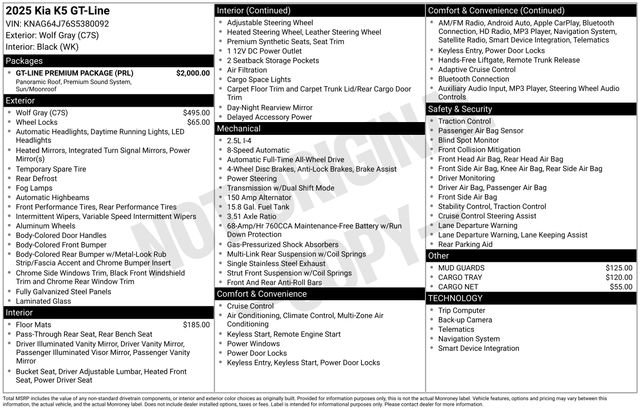 Used 2025 Kia K5 GT-Line w/ GT-Line Premium Package image 4