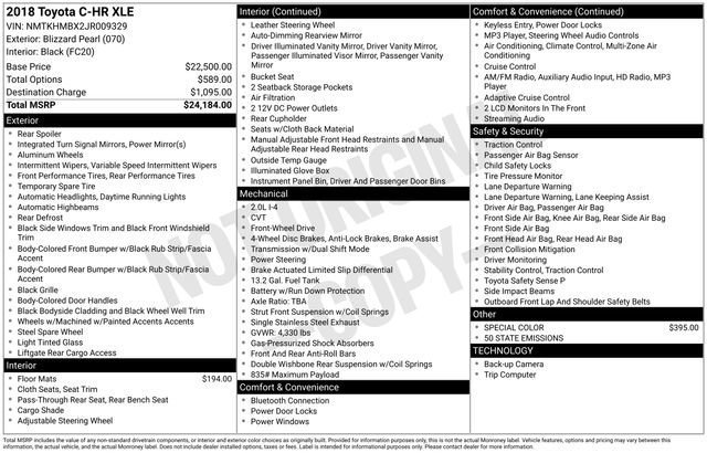 Used 2018 Toyota C-HR XLE image 30