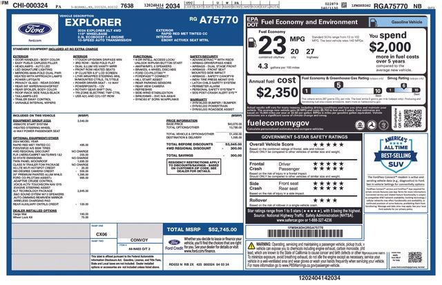 Certified 2024 Ford Explorer XLT w/ Equipment Group 202A image 57
