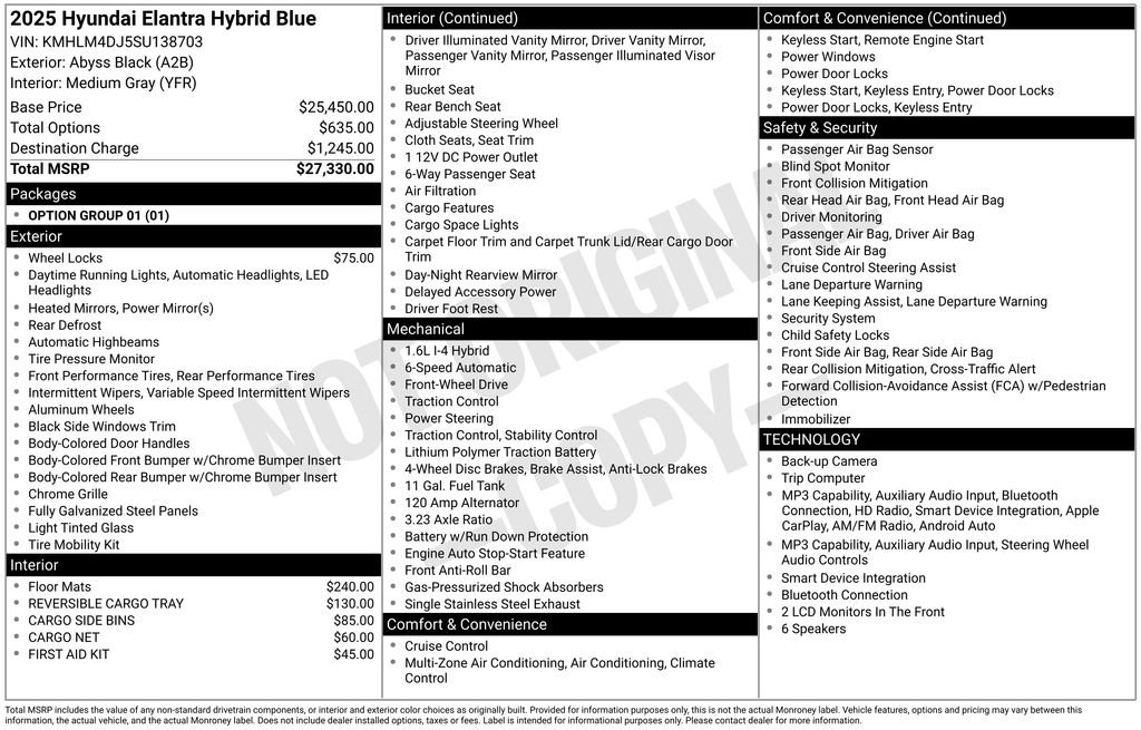 Certified 2025 Hyundai Elantra Hybrid FWD image 27