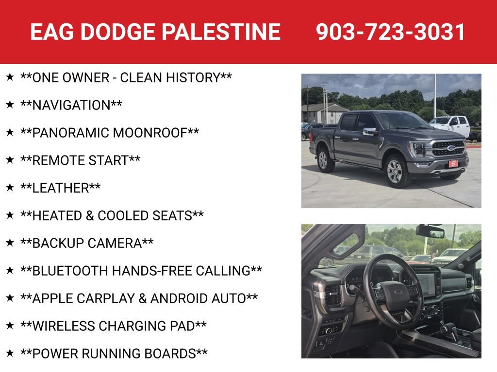 Used 2023 Ford F150 Platinum w/ Equipment Group 701A High AWD/4WD image 4