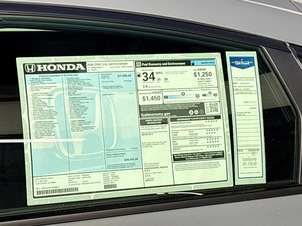 New 2026 Honda Civic Sport image 23