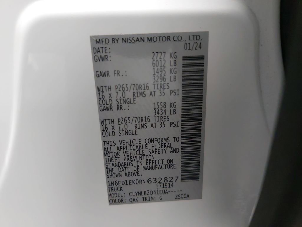 Certified 2024 Nissan Frontier SV w/ Tow Package image 34