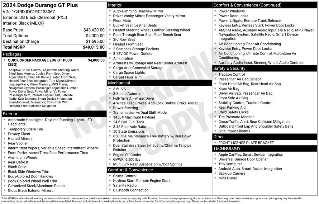 Used 2024 Dodge Durango GT image 38