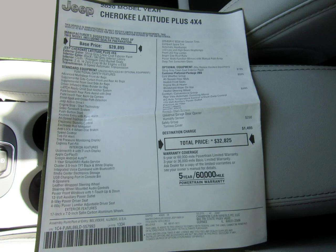 Used 2020 Jeep Cherokee Latitude Plus w/ Comfort/Convenience Group image 31
