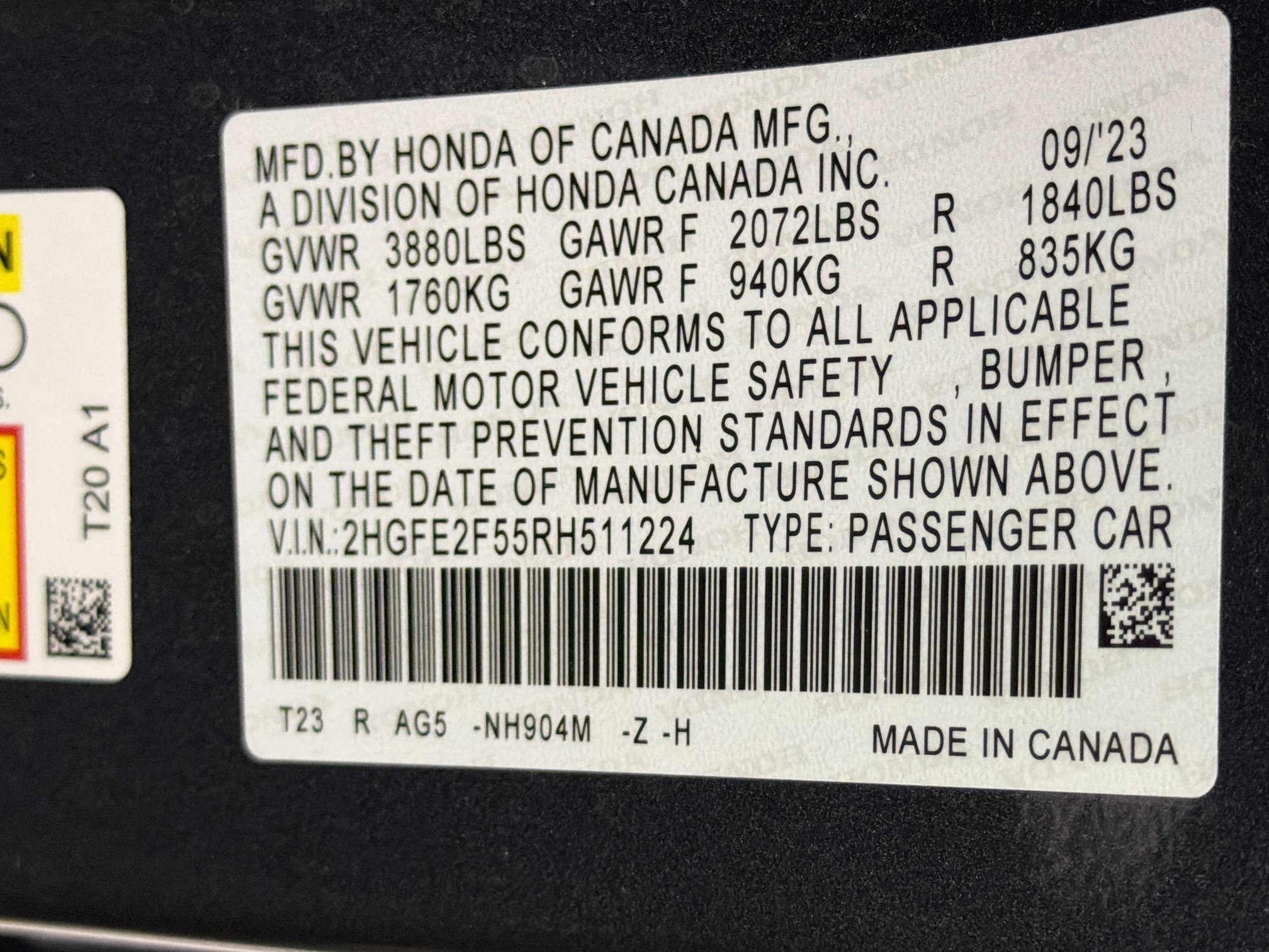 Used 2024 Honda Civic Sport image 12