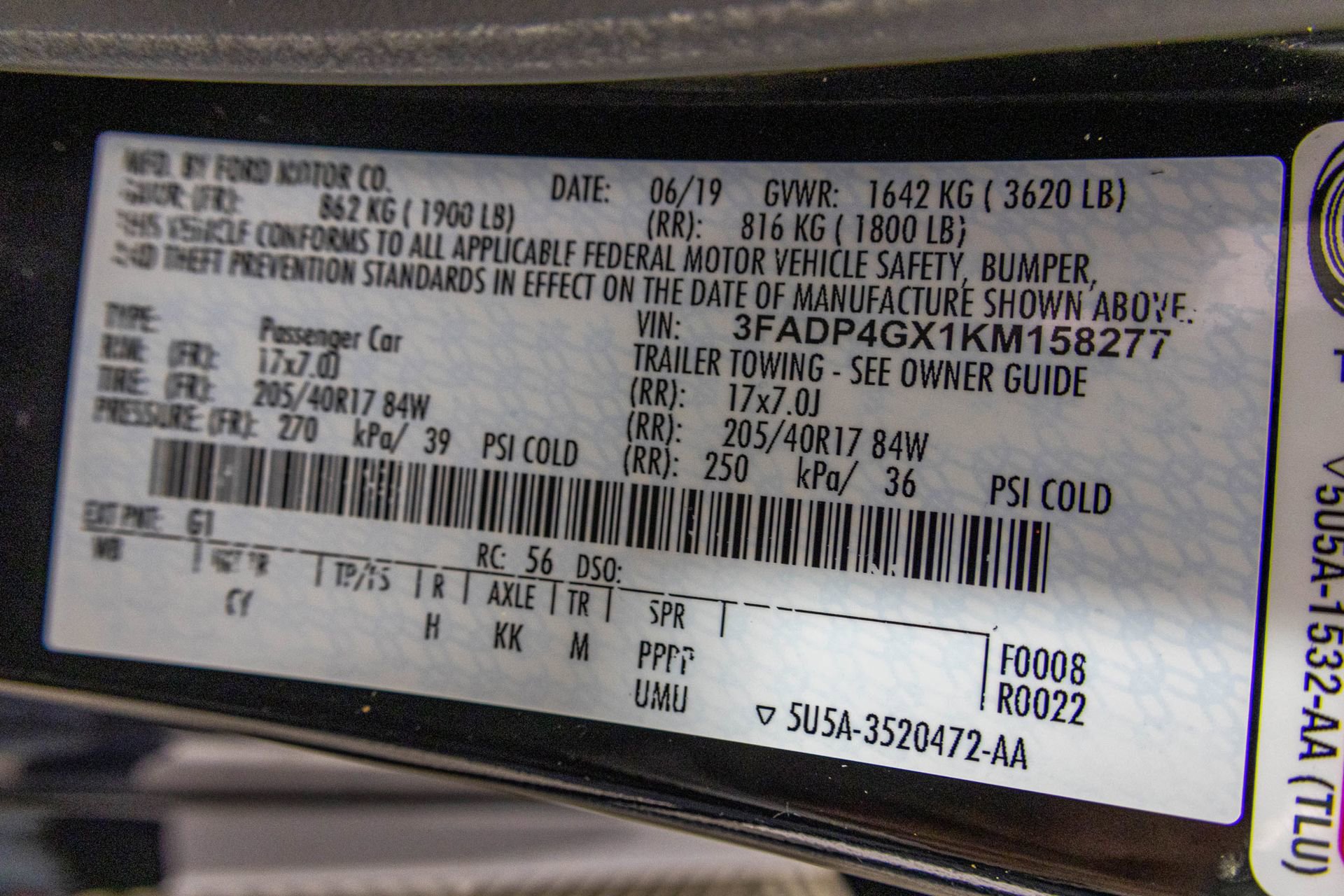 Used 2019 Ford Fiesta ST w/ ST Recaro Package FWD image 51