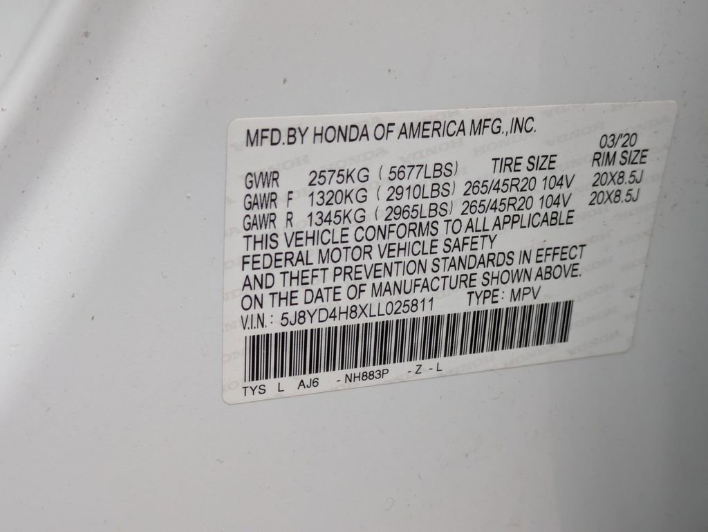 Certified 2020 Acura MDX SH-AWD w/ Advance Package image 28