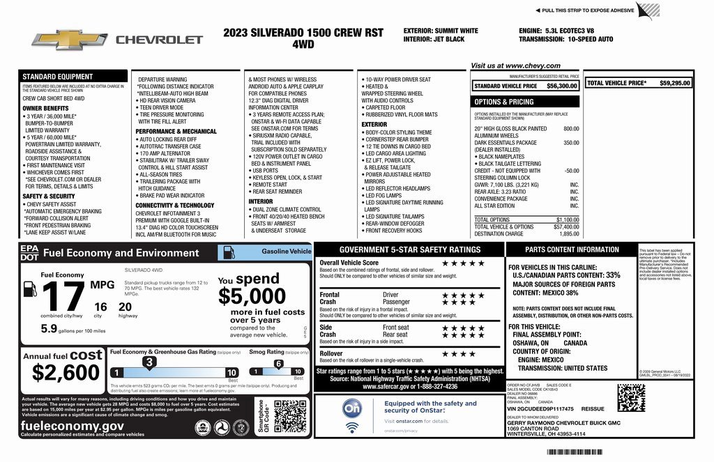 Certified 2023 Chevrolet Silverado 1500 RST w/ LPO, Dark Essentials Package image 4