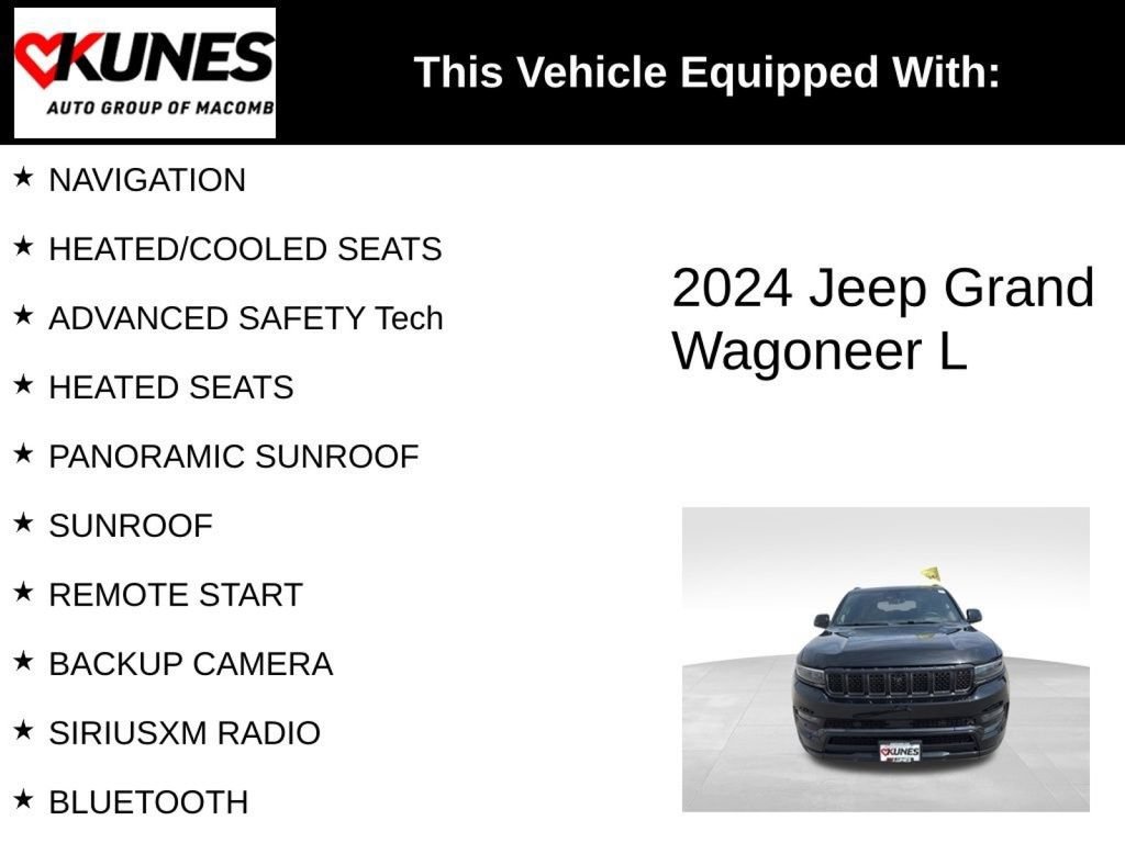 Used 2024 Jeep Grand Wagoneer L Series II w/ Quick Order Packagew 28T AWD/4WD image 4