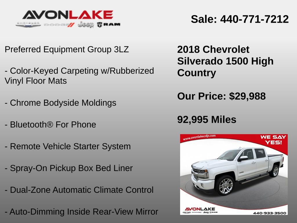 Used 2018 Chevrolet Silverado 1500 High Country image 12