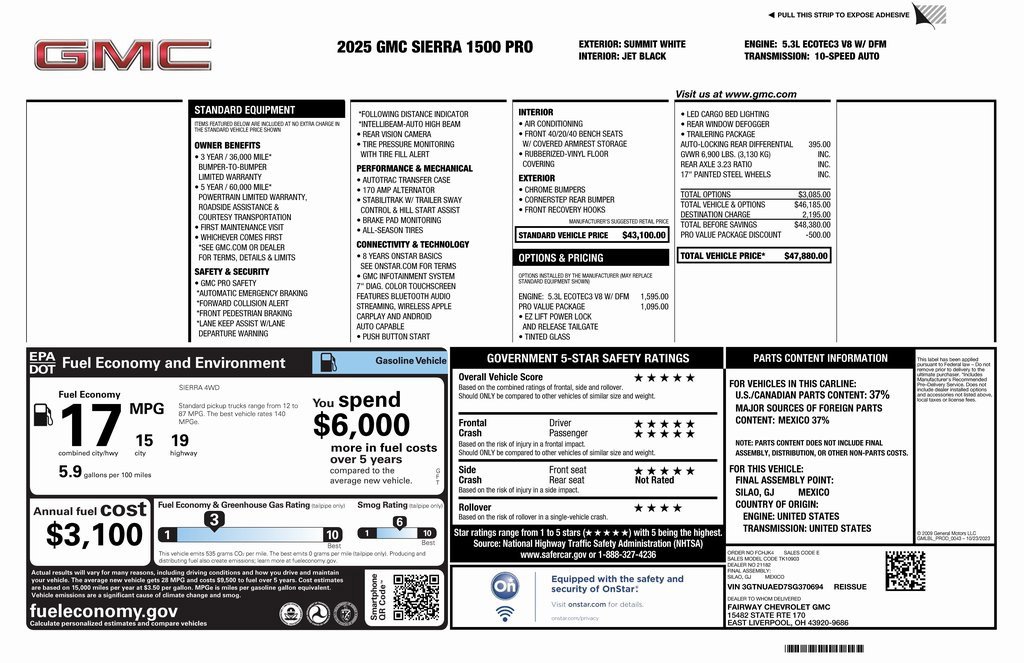 New 2025 GMC Sierra 1500 Pro w/ Pro Value Package image 4