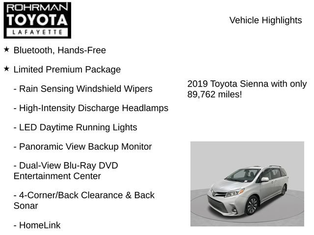 Used 2019 Toyota Sienna Limited Premium AWD/4WD image 7