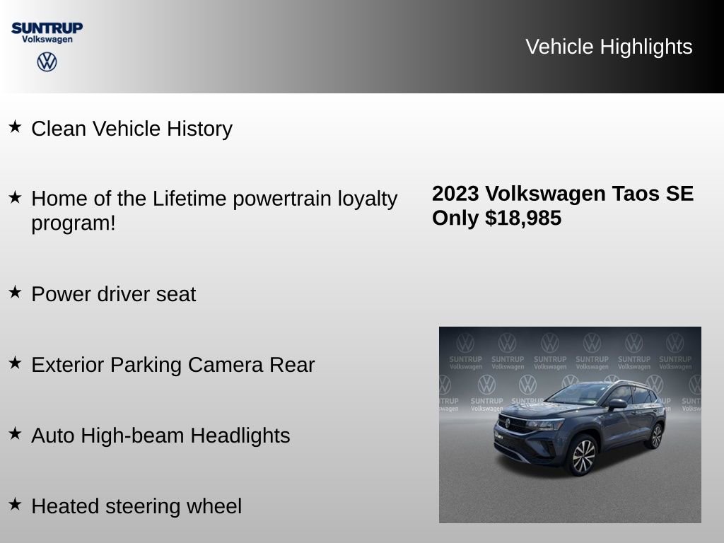 Used 2023 Volkswagen Taos SE image 8