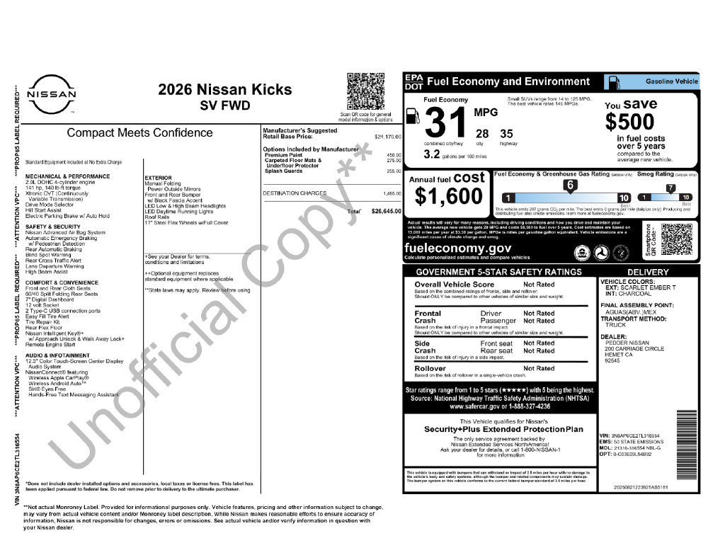 Used 2026 Nissan Kicks SV FWD image 5