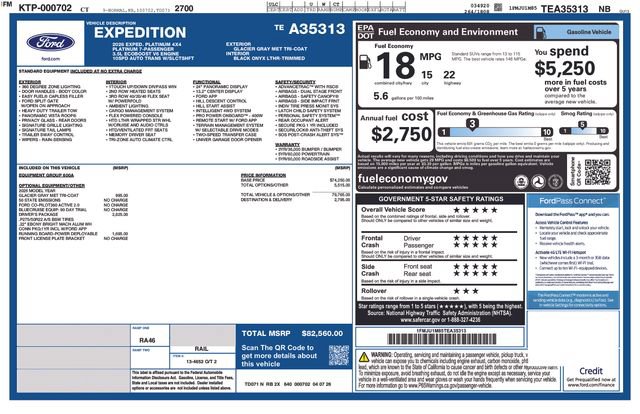 New 2026 Ford Expedition Platinum w/ Driver's Package AWD/4WD image 51
