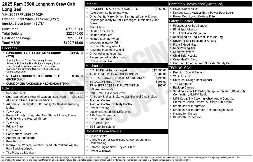 Used 2025 RAM 3500 Longhorn AWD/4WD image 41