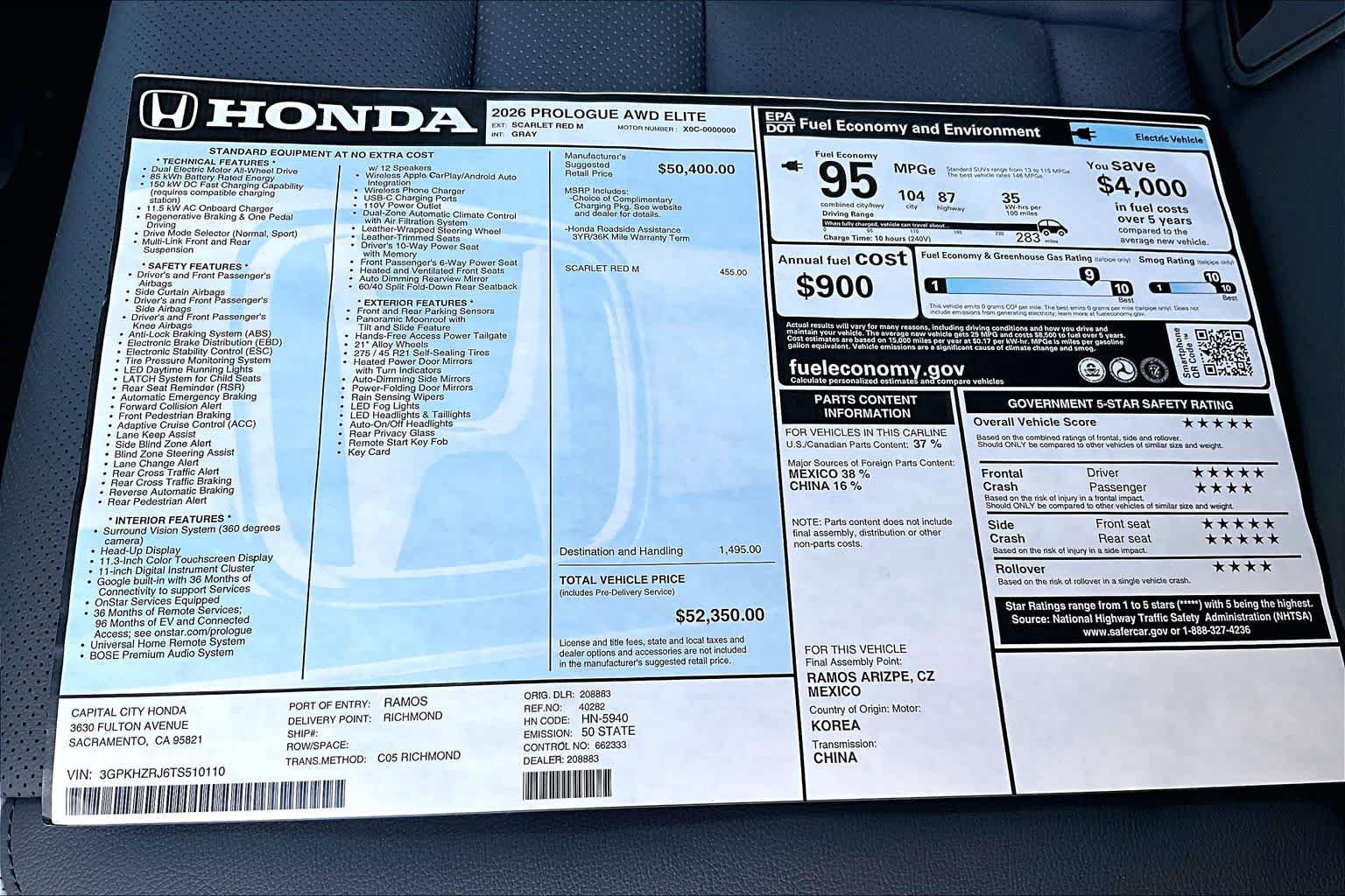New 2026 Honda Prologue Elite image 22