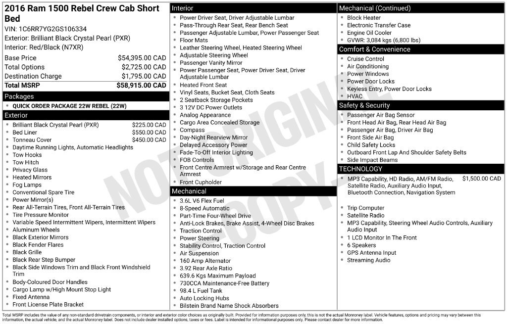 Used 2016 RAM 1500 Rebel AWD/4WD image 3