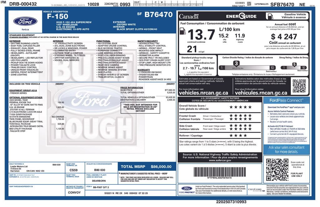 Used 2025 Ford F150 Tremor w/ Bed Utility Package AWD/4WD image 6