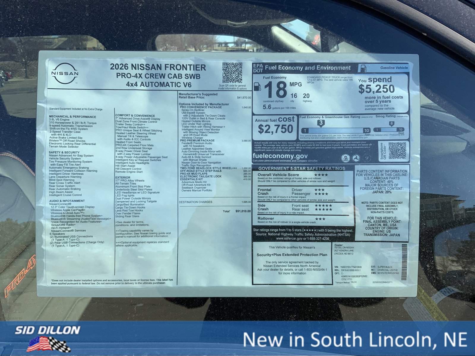 New 2026 Nissan Frontier PRO-4X w/ Pro Premium Package image 13