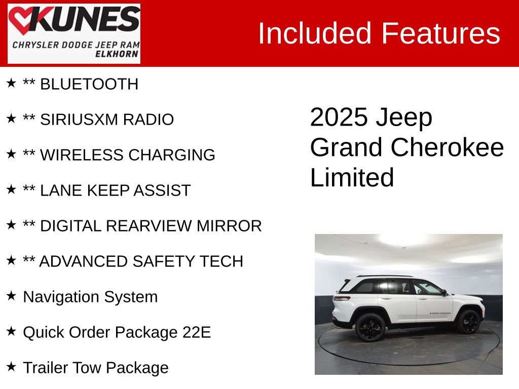 Used 2025 Jeep Grand Cherokee Limited w/ Luxury Tech Group II image 3