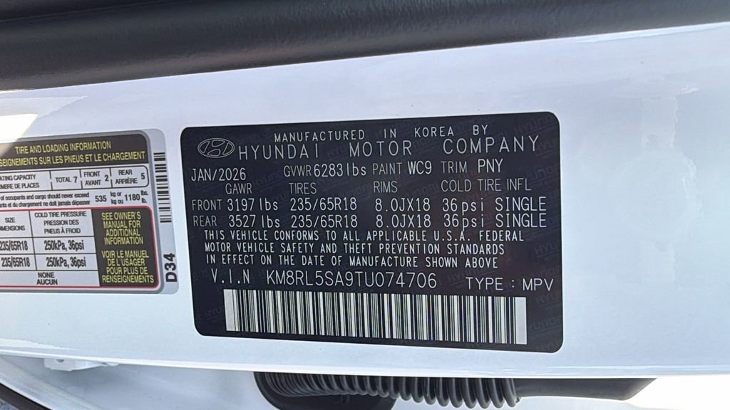 New 2026 Hyundai Palisade FWD Hybrid image 35