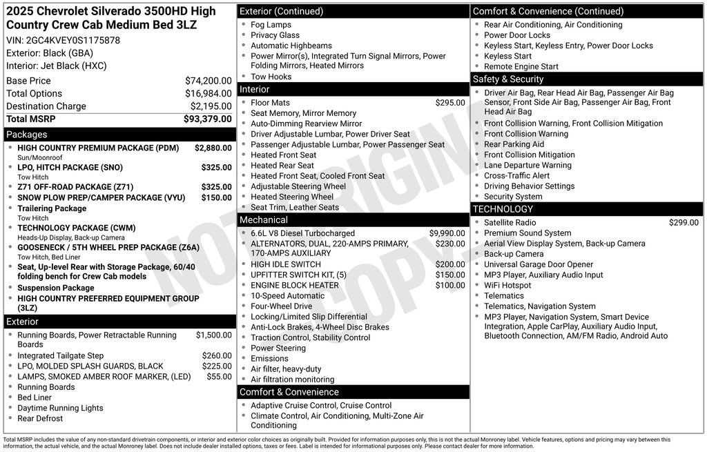 Used 2025 Chevrolet Silverado 3500 High Country w/ High Country Premium Package AWD/4WD image 3
