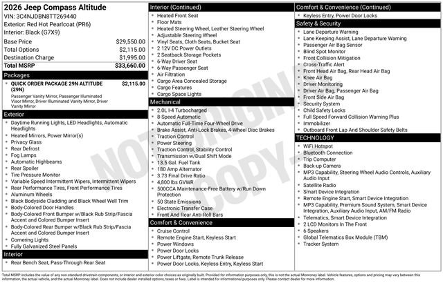 New 2026 Jeep Compass Latitude AWD/4WD image 38