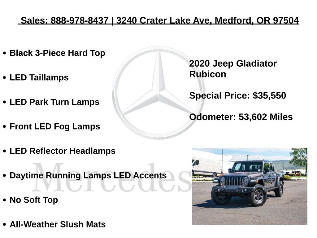 Used 2020 Jeep Gladiator Rubicon w/ LED Lighting Group AWD/4WD image 24