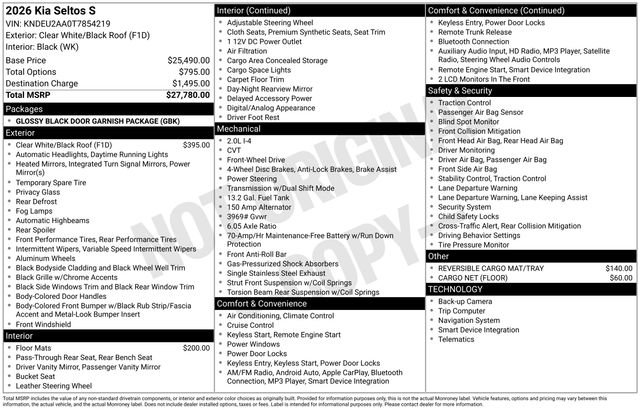 New 2026 Kia Seltos S image 5