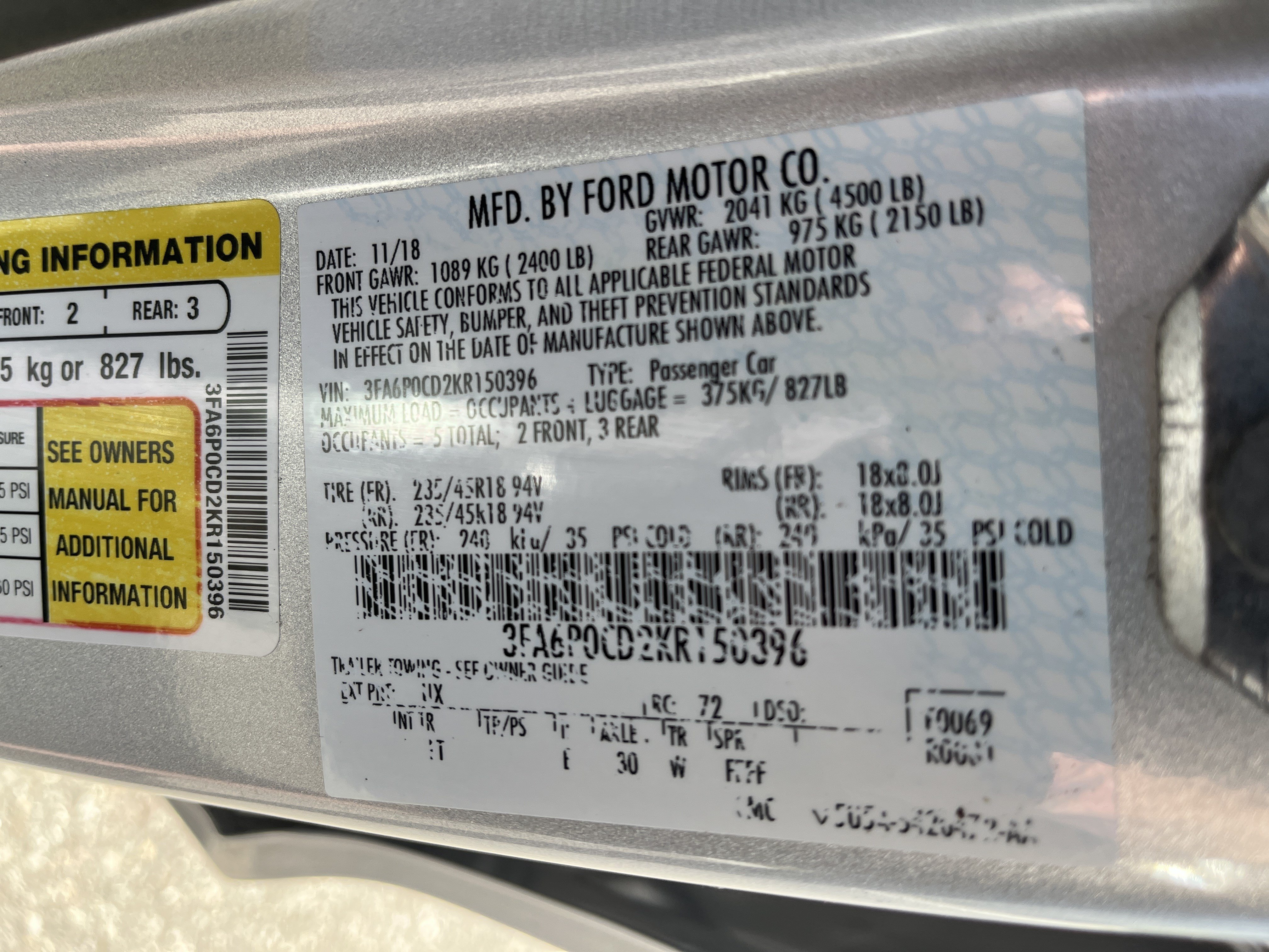 Used 2019 Ford Fusion SEL FWD image 27