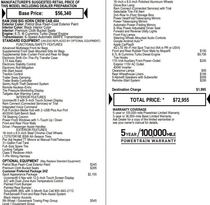 Used 2024 RAM 2500 Big Horn w/ Sport Appearance Package image 3