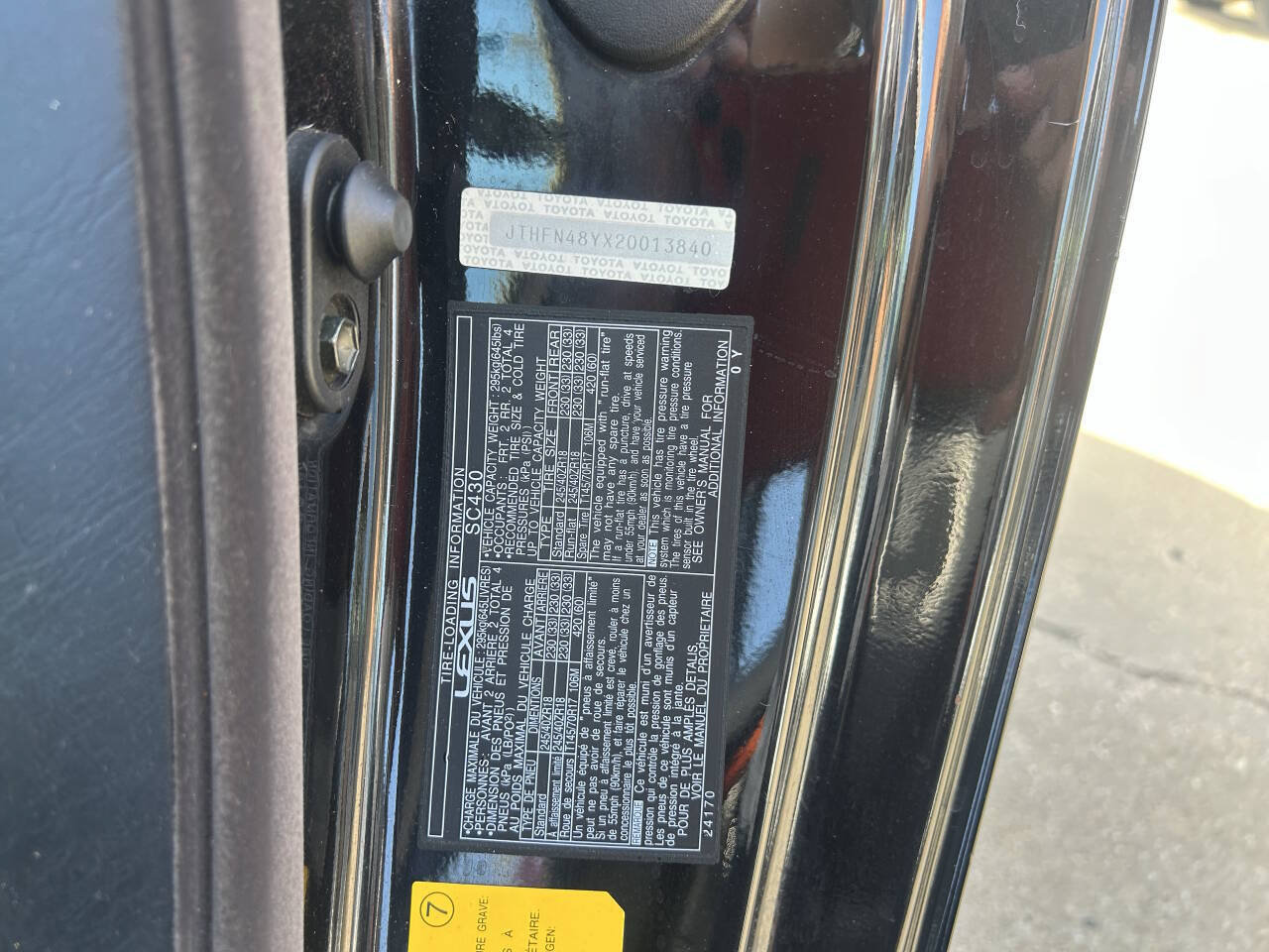 Used 2002 Lexus SC 430 Convertible RWD image 17