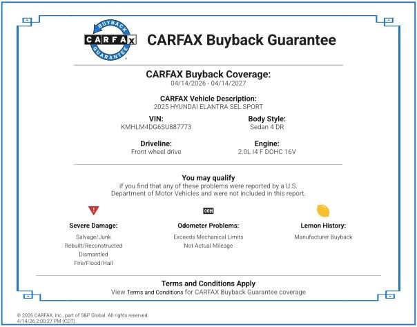Certified 2025 Hyundai Elantra Sport FWD video 2