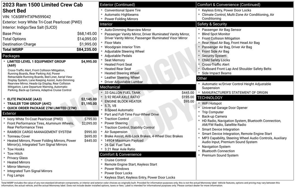 Certified 2023 RAM 1500 Limited AWD/4WD image 41