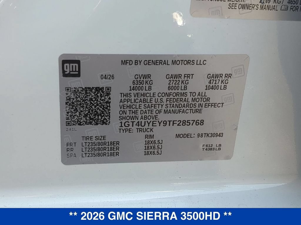 New 2026 GMC Sierra 3500 Denali Ultimate w/ LPO, Black Badging Package AWD/4WD image 27