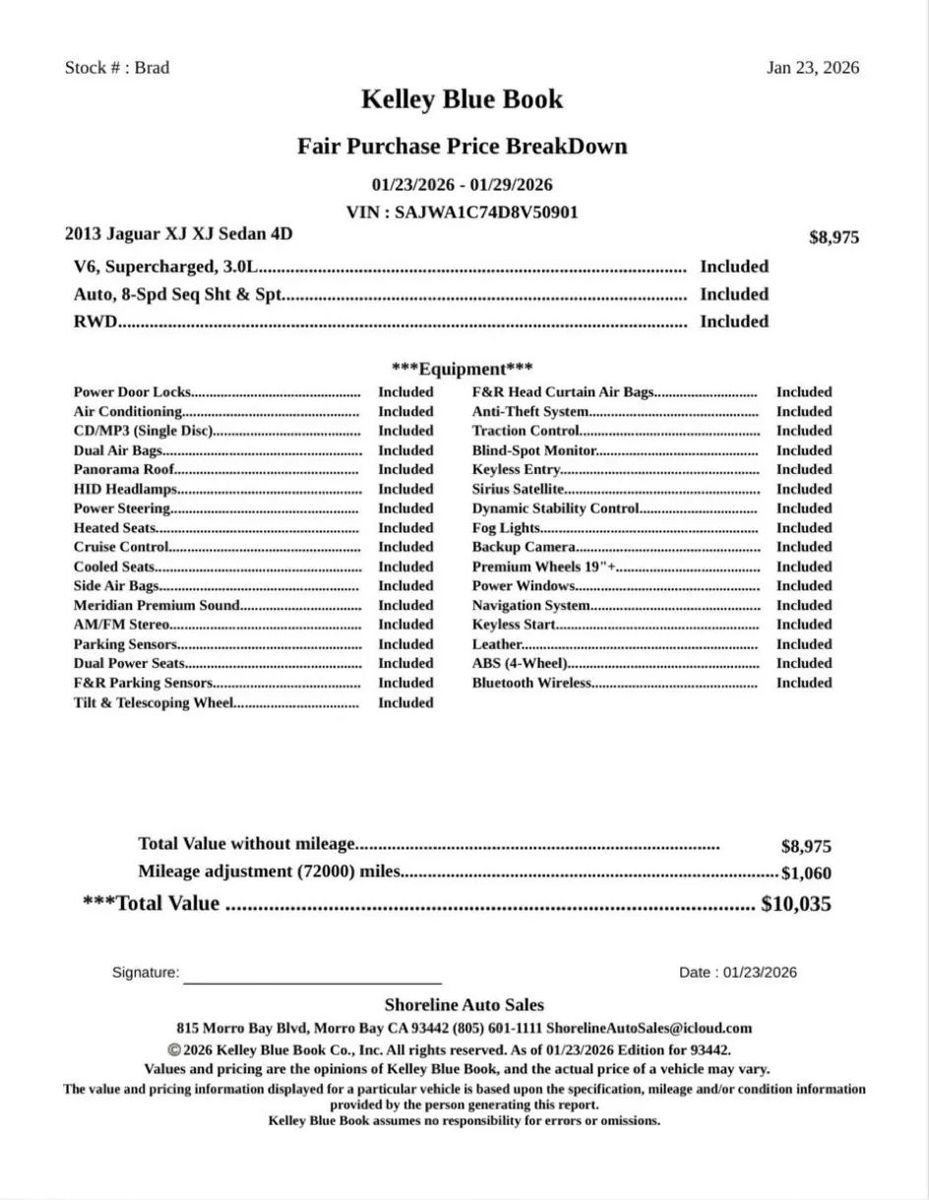 Used 2013 Jaguar XJ XJ Sedan 4D image 12