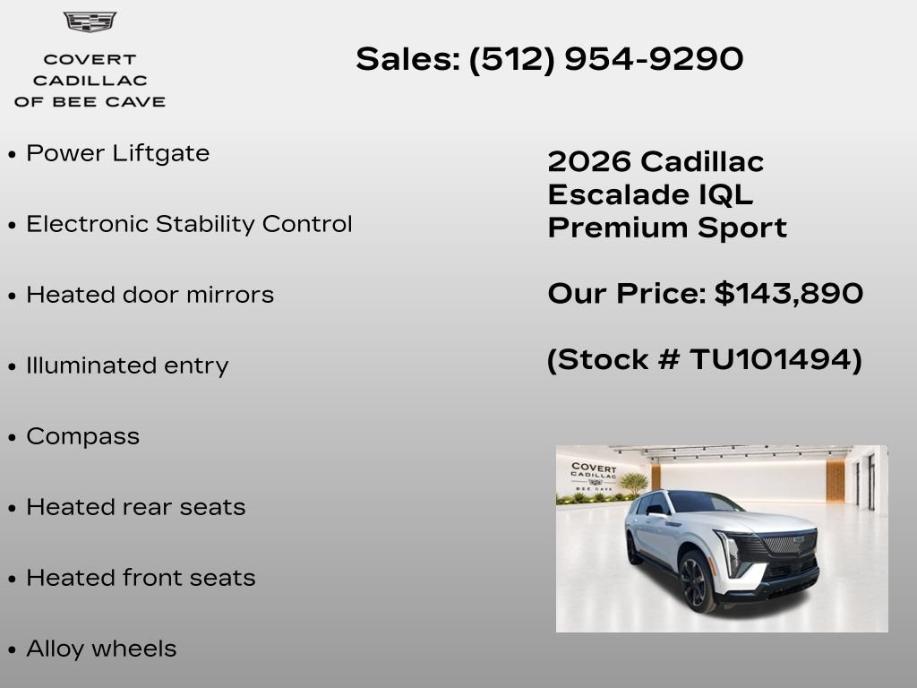 New 2026 Cadillac Escalade IQL Sport 2 AWD/4WD image 14