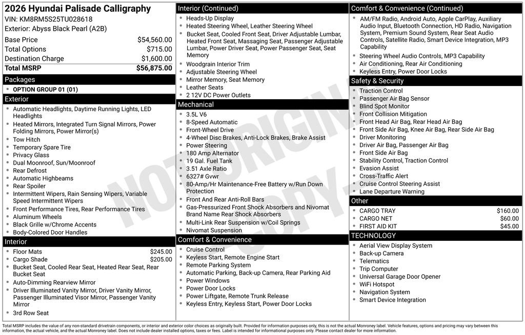 Certified 2026 Hyundai Palisade Calligraphy FWD image 23