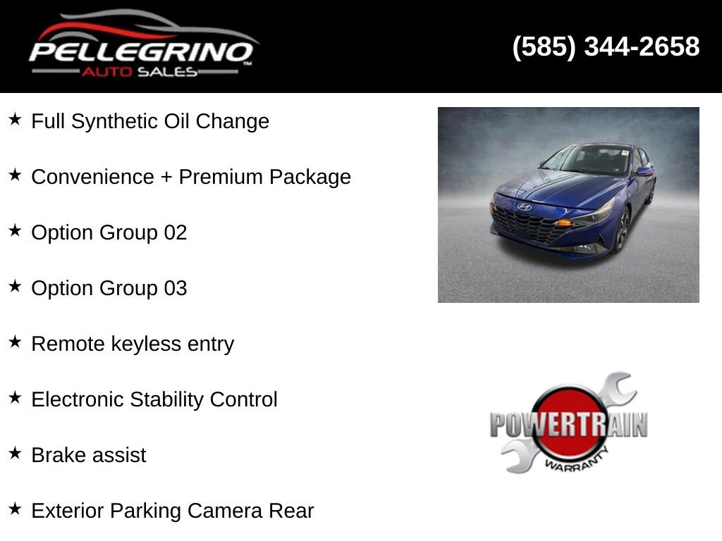 Used 2021 Hyundai Elantra SEL w/ Convenience + Premium Package image 2