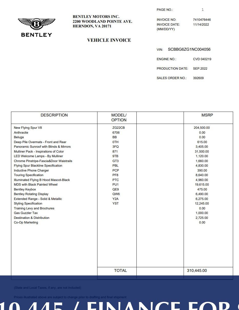 Used 2022 Bentley Flying Spur V8 image 1