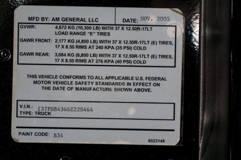 Used 2006 HUMMER H1 4-Door Wagon AWD/4WD image 20