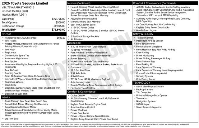 Used 2026 Toyota Sequoia Limited AWD/4WD image 8