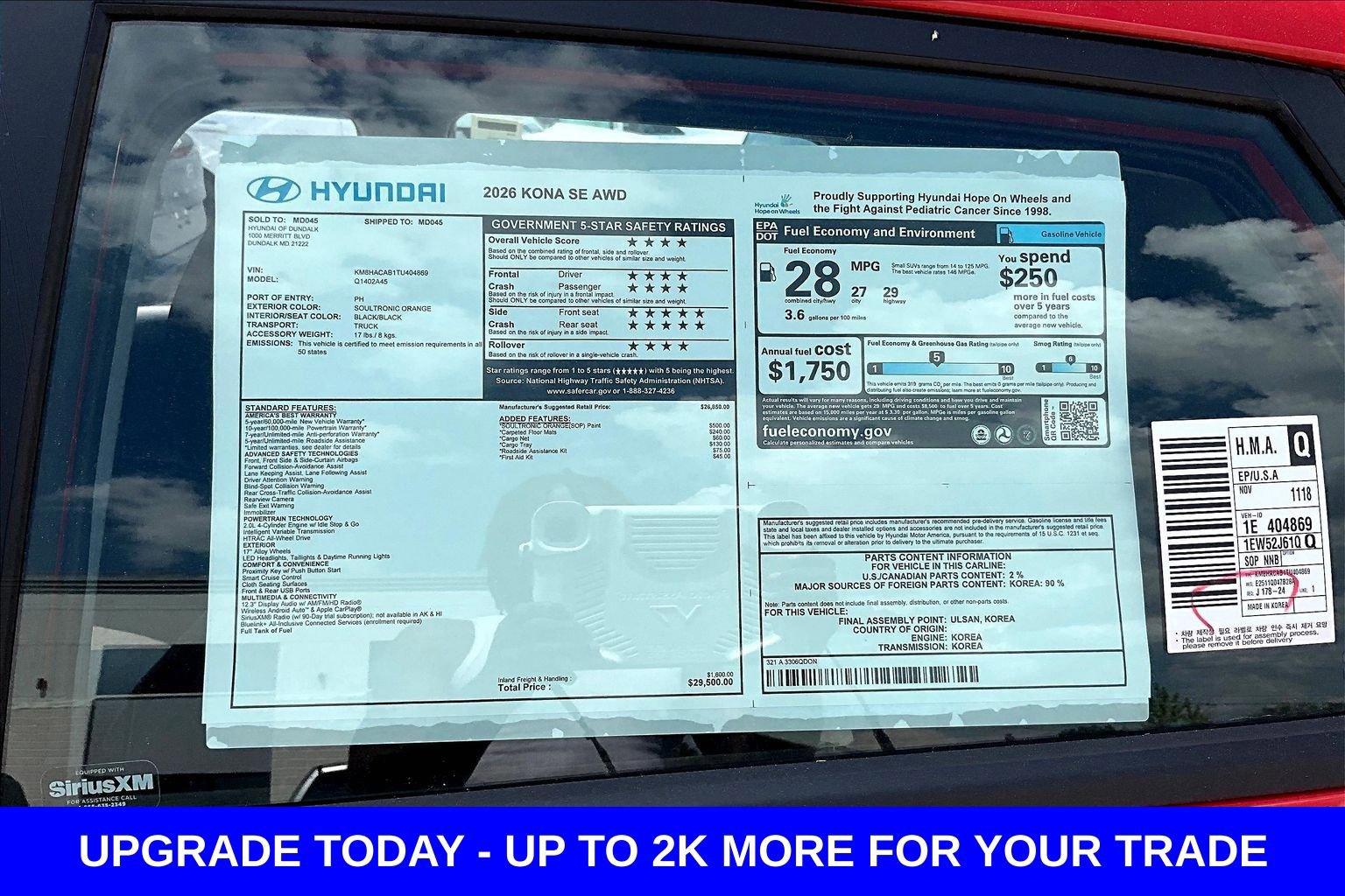 New 2026 Hyundai Kona SE AWD/4WD image 18